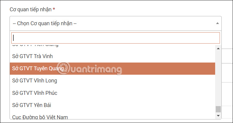 Cơ quan tiếp nhận hồ sơ đổi GPLX