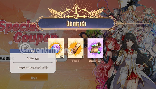 code dragon waifu mới nhất