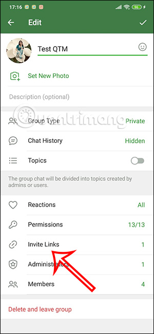 Link nhóm chat Telegram