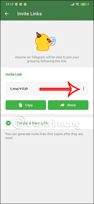 Tùy chỉnh link nhóm Telegram