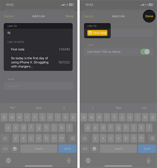 Tìm ghi chú đã tạo trước đó 