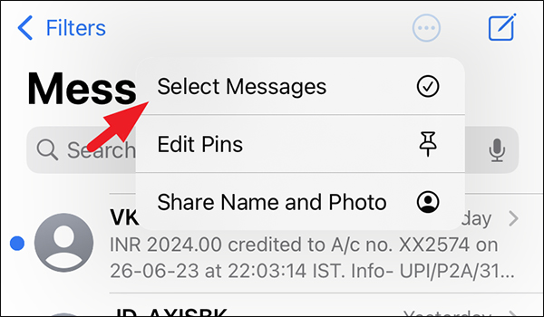 Tùy chọn tin nhắn trên iPhone