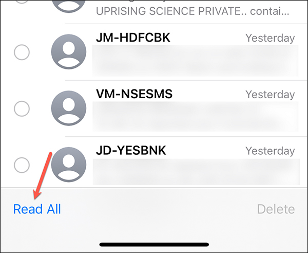 Chuyển sang chế độ đã đọc tin nhắn trên iPhone