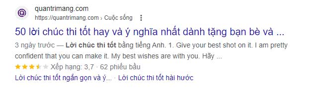 Lời chúc thi tốt