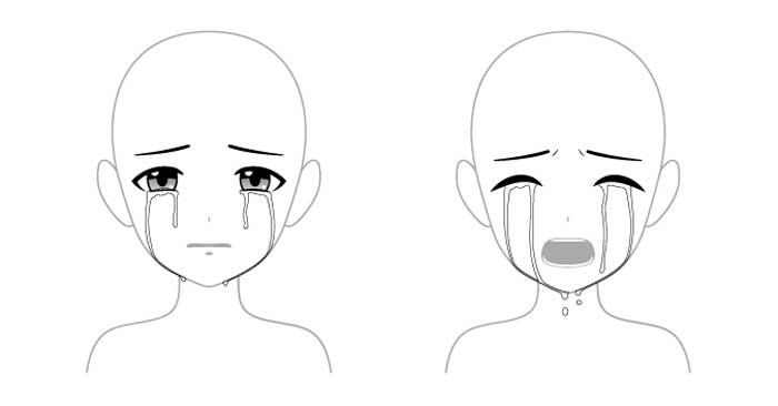 vẽ mắt anime khóc
