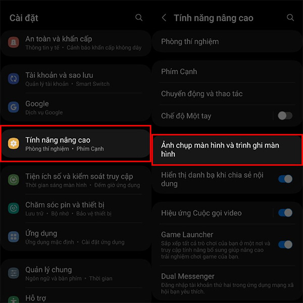 Ảnh chụp và quay video trên Samsung 