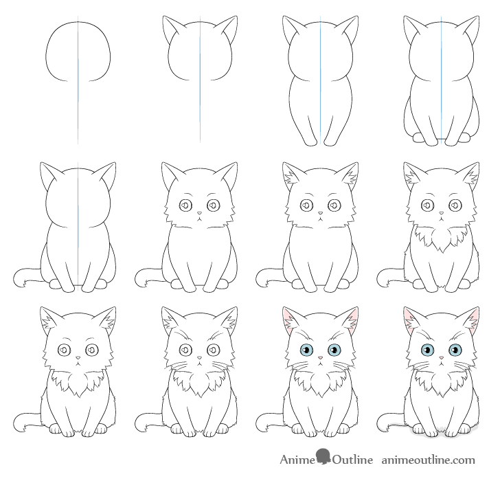 Cách Vẽ Mèo Anime Chi Tiết Từng Bước - Quantrimang.Com