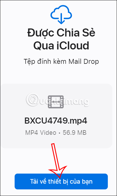 Tải về tập tin trên iCloud 
