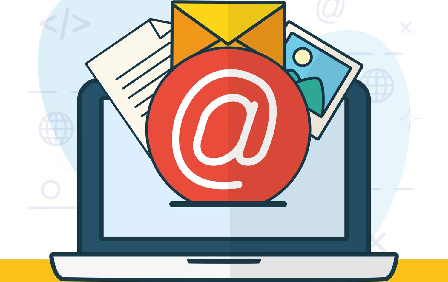 Email trên hộp thư đến laptop