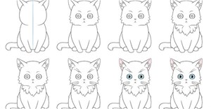 Cách vẽ mèo anime chi tiết từng bước