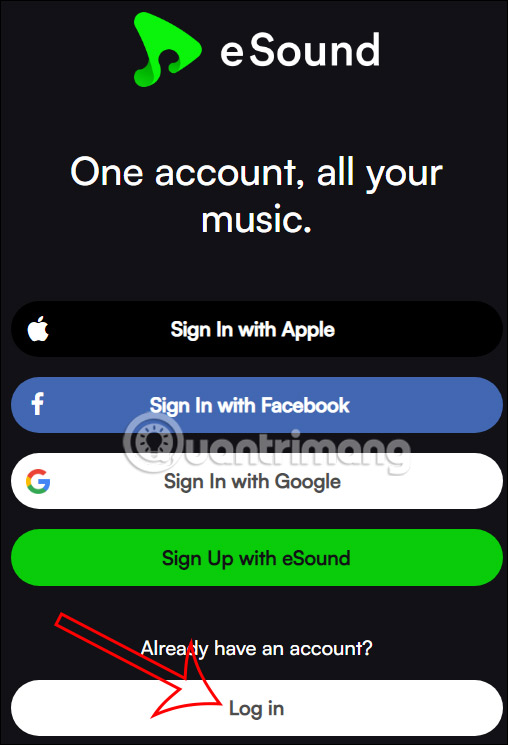 Đăng nhập eSound Music