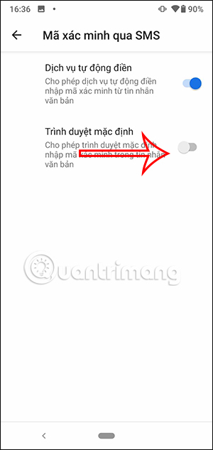 Điền mã xác minh cho trình duyệt
