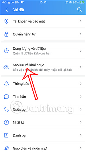 Sao lưu tin nhắn trên Zalo