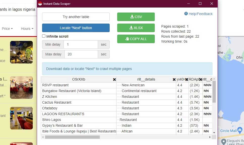 Instant Data Scraper