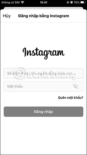 Enter Instagram account