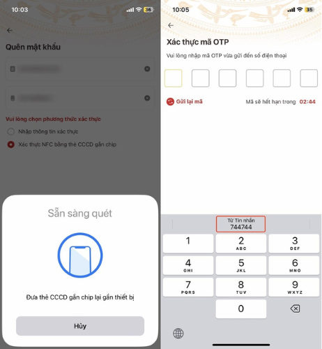 Đăng nhập VNeID trên điện thoại mới