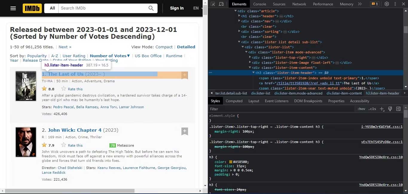 Khai thác dữ liệu trên web IMDb