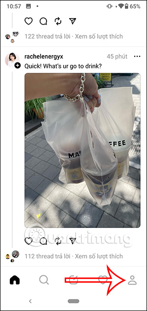 Truy cập hồ sơ Threads