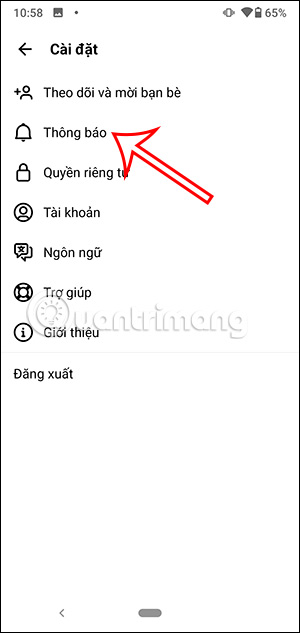 Chỉnh thông báo ứng dụng Threads