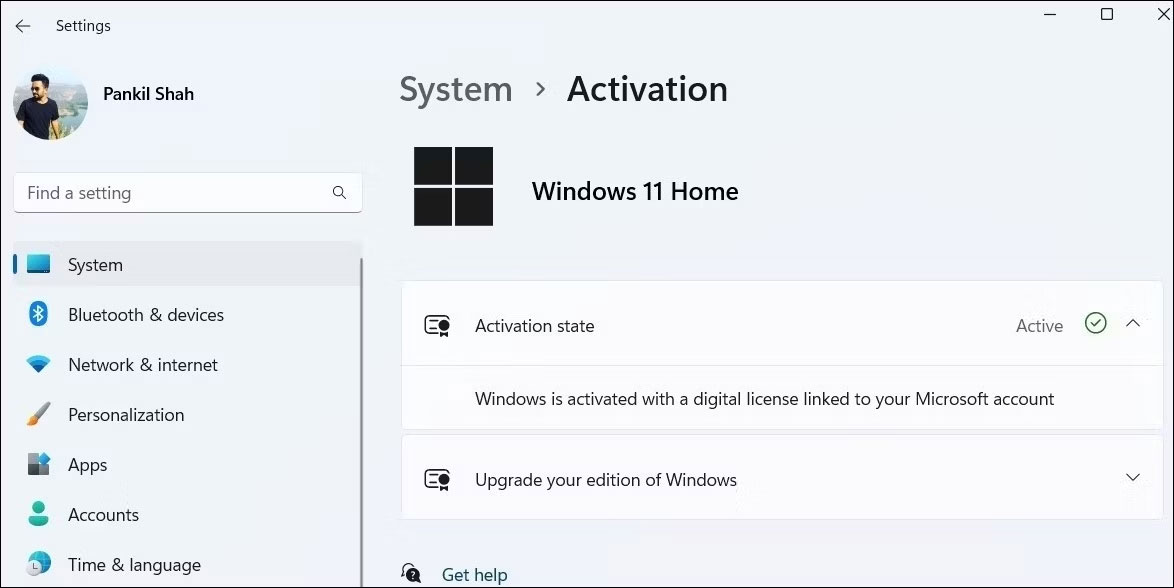 Kiểm tra trạng thái kích hoạt Windows qua Settings