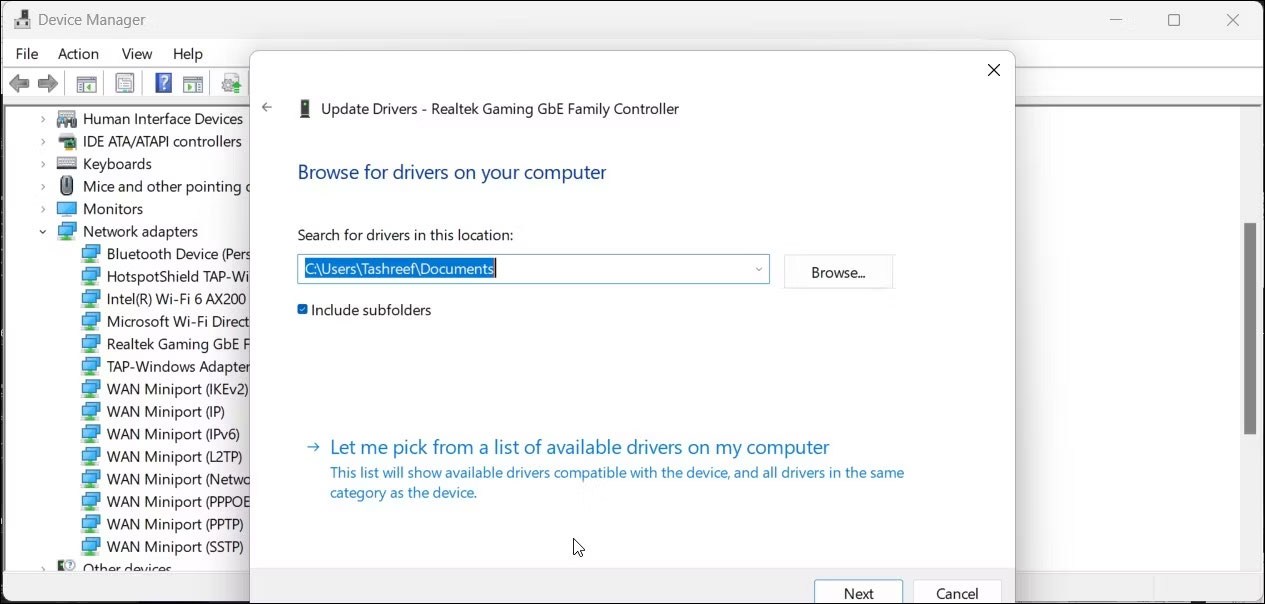 Windows 11 Device Manager cập nhật driver