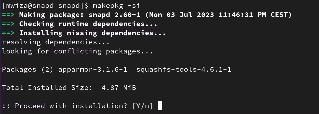 Cài đặt Snap trên Arch Linux