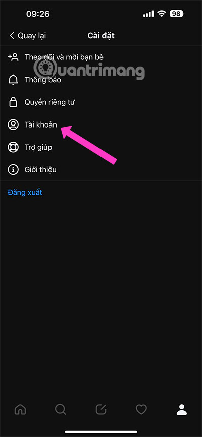 xoa tai khoan threads