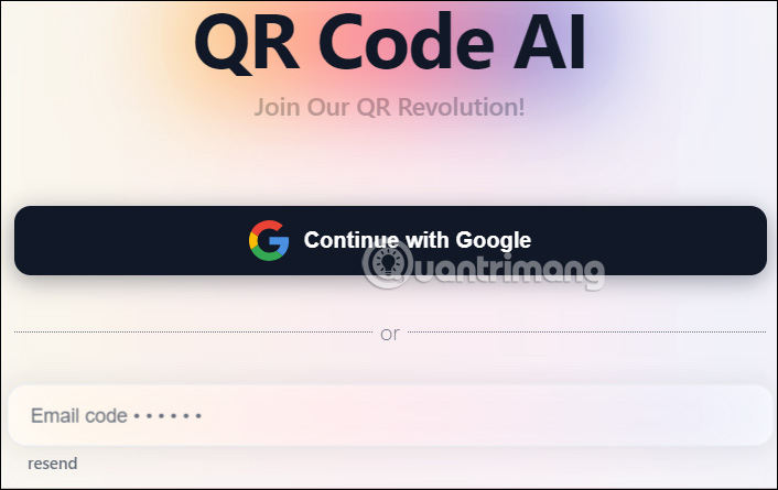 Điền code sử dụng QRCode AI