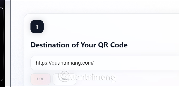 Điền nội dung tạo mã QRCode AI