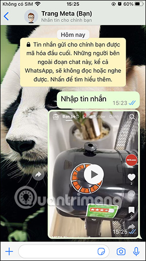 Lưu tin nhắn cho chính bạn