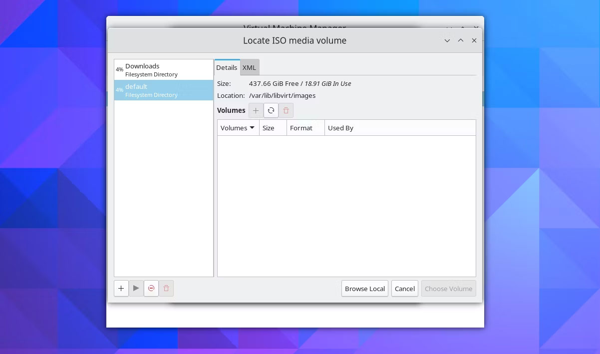 Chọn file image ISO Arch Linux