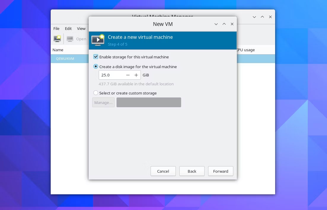 Tạo disk image KVM Arch Linux
