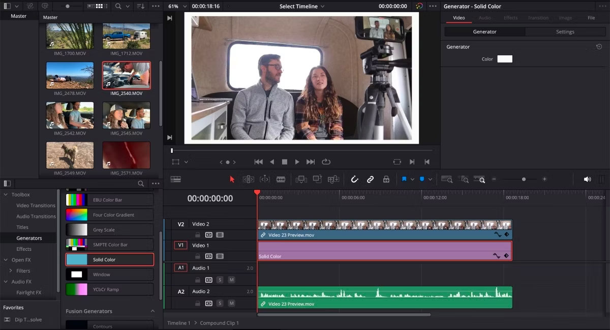 Thêm hiệu ứng nền đằng sau video chính