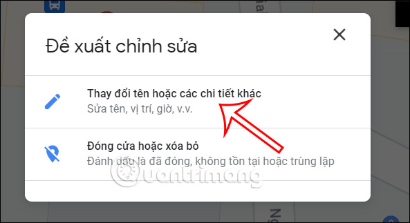 Thay đổi tên hoặc các chi tiết khác trên Google Maps