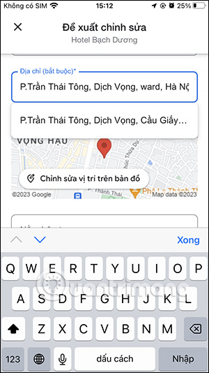 Nhập nội dung cần đổi
