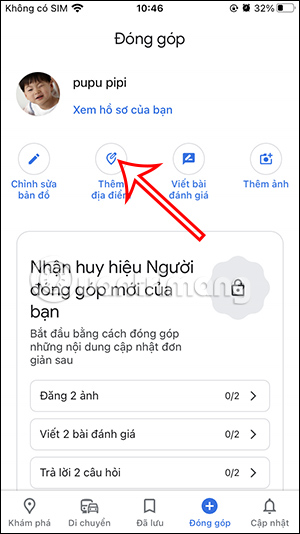 Thêm địa điểm cho Google Maps