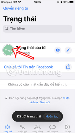 Trạng thái trên WhatsApp