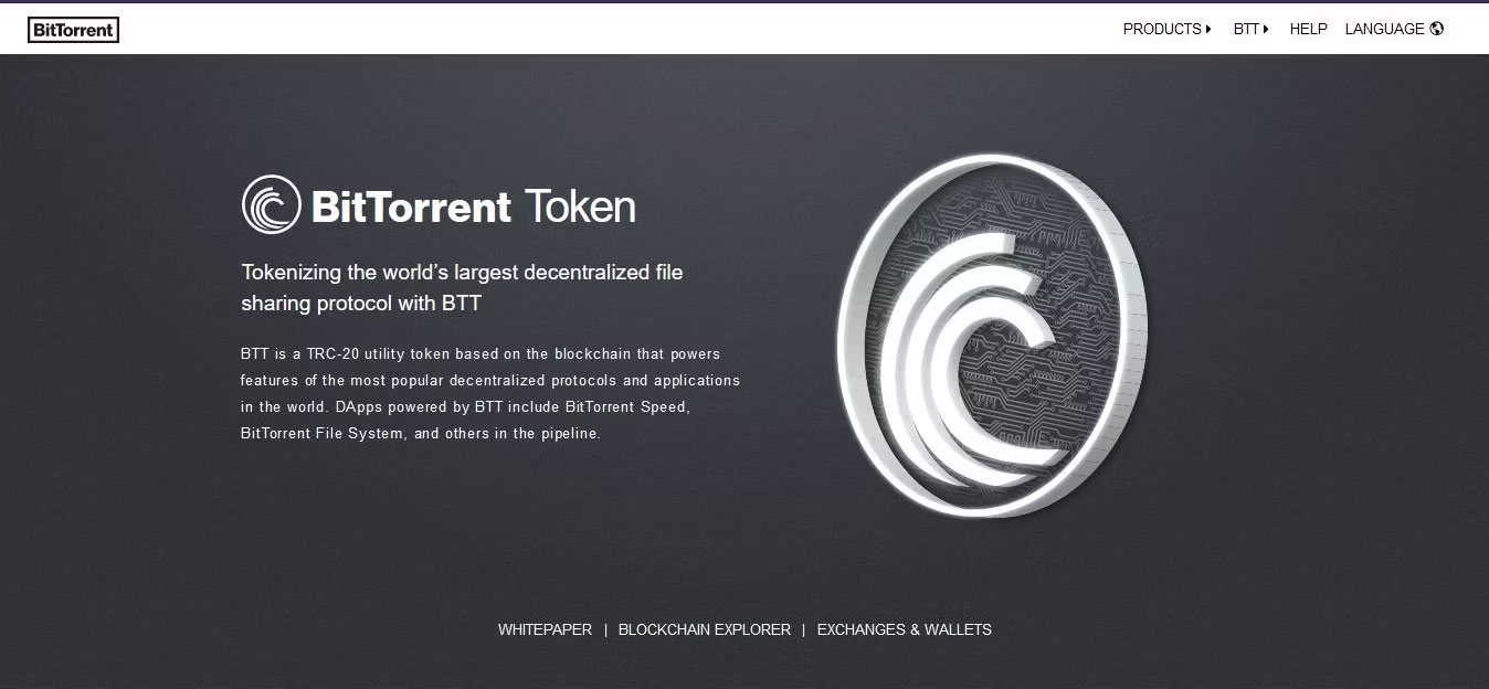 Trang web BitTorrent Token