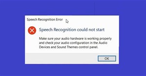 Cách sửa lỗi "Speech Recognition Could Not Start" trên Windows