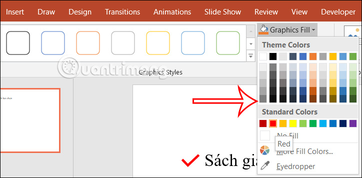 Chỉnh icon trong slide PowerPoint