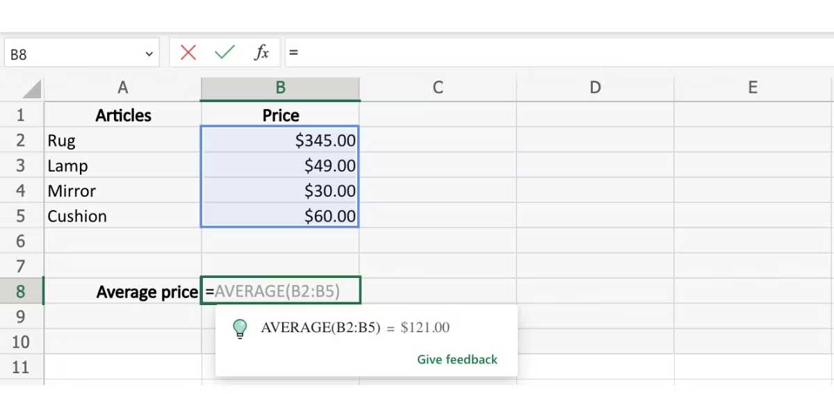 Hàm tính trung bình