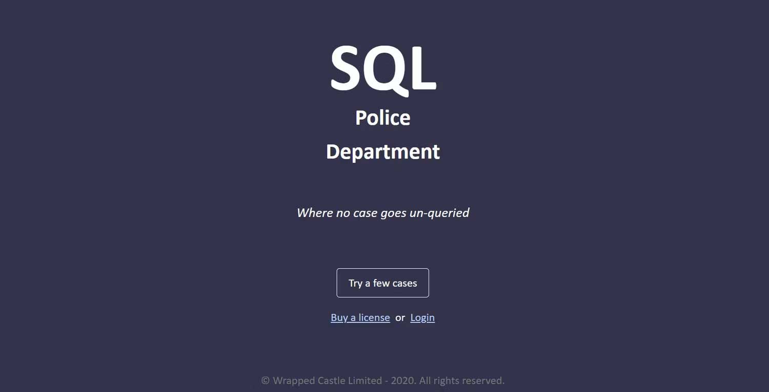 SQL Police Department