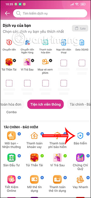 Dịch vụ Bảo hiểm trên MoMo
