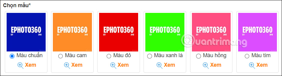 Chọn avatar Vinamilk màu nền khác