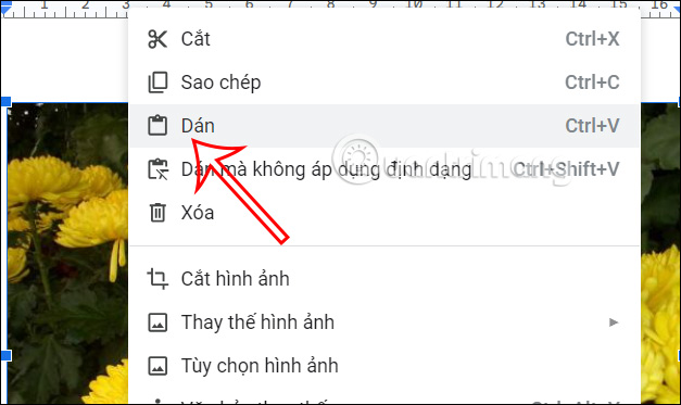 Paste ảnh Google Slides vào Google Docs