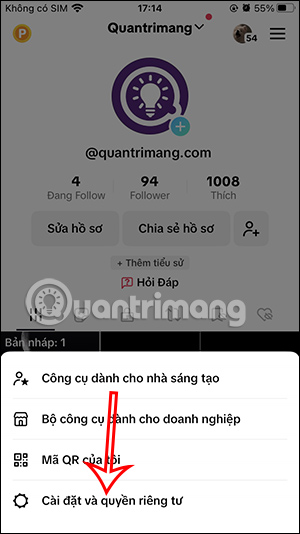 Cài đặt riêng tư trên TikTok