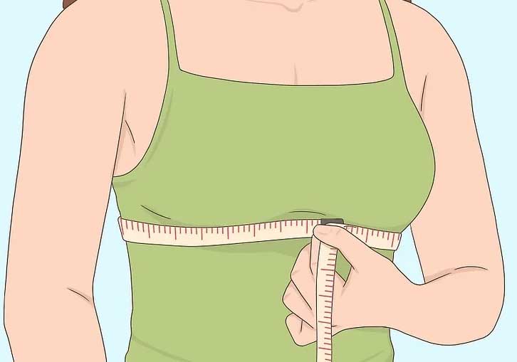 Illustration of Measuring Bra Size