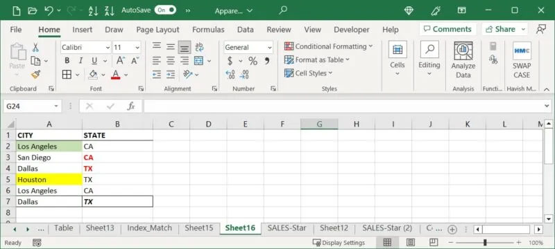 Định dạng ô có phông chữ và đường viền trong Excel
