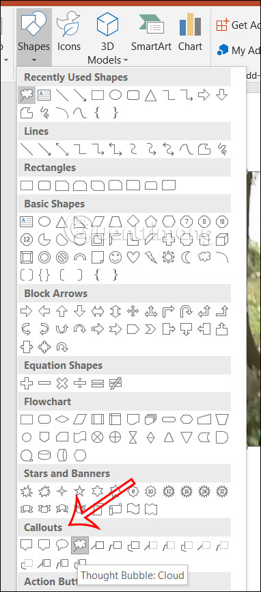 Thêm hình khối vào video trong PowerPoint