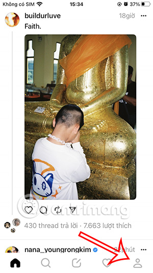 Truy cập hồ sơ Threads cá nhân